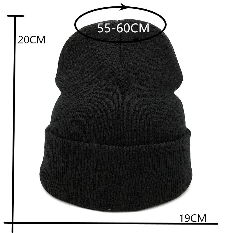 Autumn Winter CA Red Maple Leaf Embroidered Knitted Acrylic Beanies Hat Men and Women Casual All Match Warm Wool Cold Caps W125