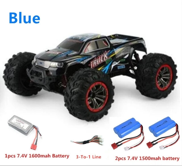 50KM/H High Speed 1:10 Remote Control Off-Road Truck 2.4G Radio Control 4WD Metal Shocks 45 Degree Climbing Ability RC Car Toy
