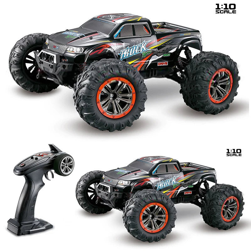 50KM/H High Speed 1:10 Remote Control Off-Road Truck 2.4G Radio Control 4WD Metal Shocks 45 Degree Climbing Ability RC Car Toy