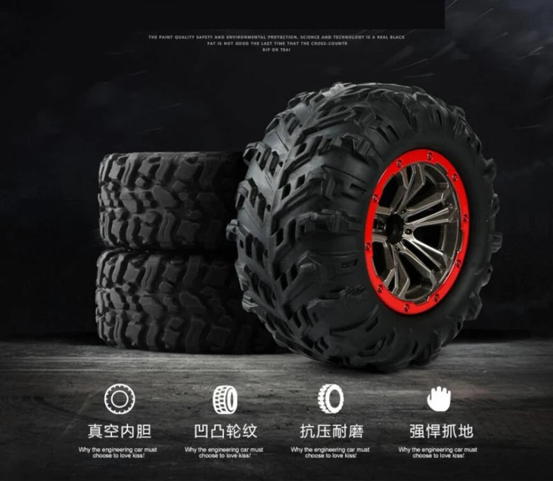50KM/H High Speed 1:10 Remote Control Off-Road Truck 2.4G Radio Control 4WD Metal Shocks 45 Degree Climbing Ability RC Car Toy
