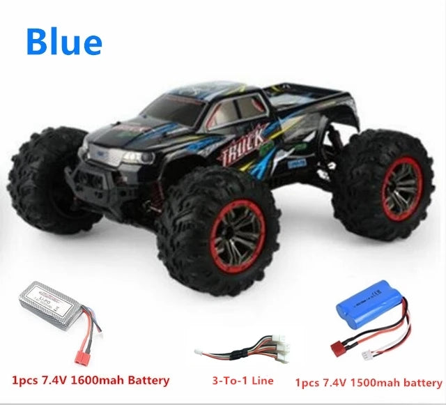 50KM/H High Speed 1:10 Remote Control Off-Road Truck 2.4G Radio Control 4WD Metal Shocks 45 Degree Climbing Ability RC Car Toy
