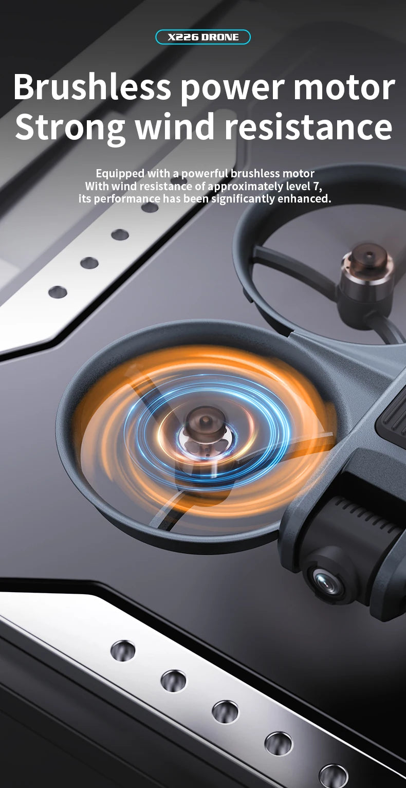 NEW X226 Drone VR Remote Control Brushless Dual Image Transmission HD Aerial Optical Flow Hover Obastacle Avoidance UAV Boys Toy