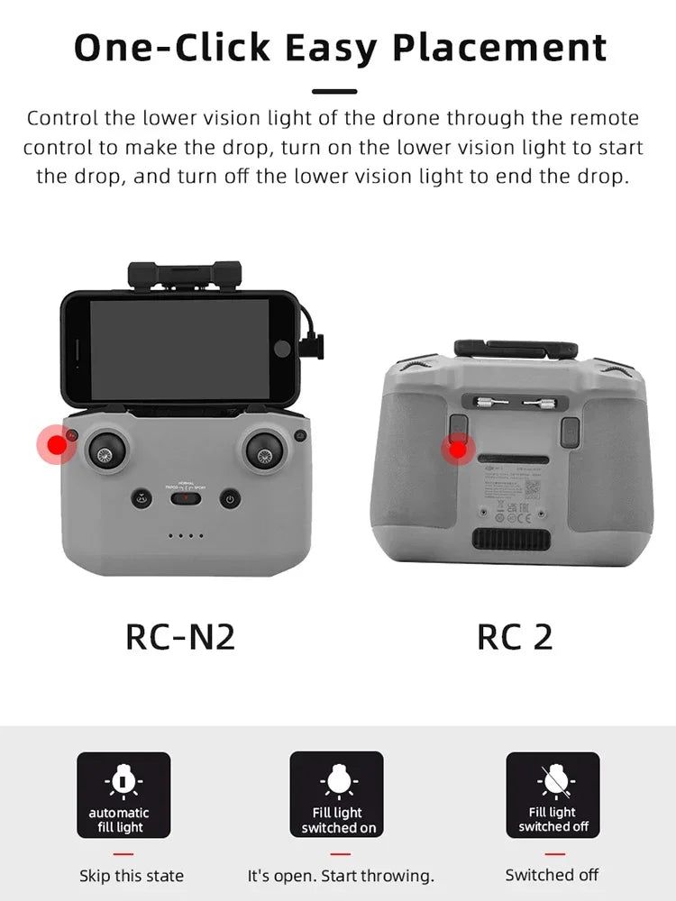 BRDRC Airdrop System for DJI Air 3S/Air 3 Drone Fishing Bait Wedding Ring Gift Deliver Life Rescue Thrower Drone Accessories