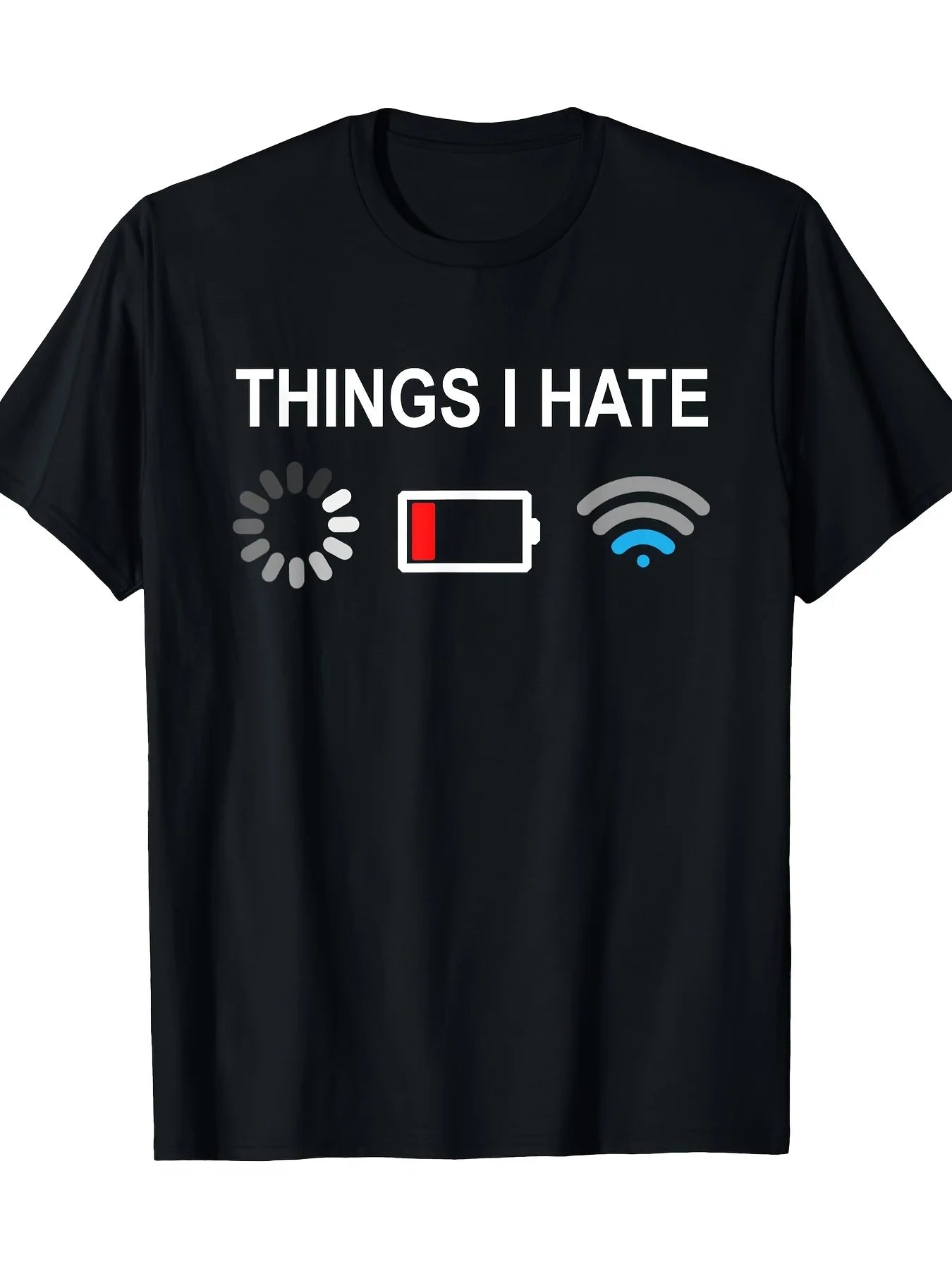 Things I Hate Funny Programmer Gamer Computer Nerd Streaming T-Shirt - 220g