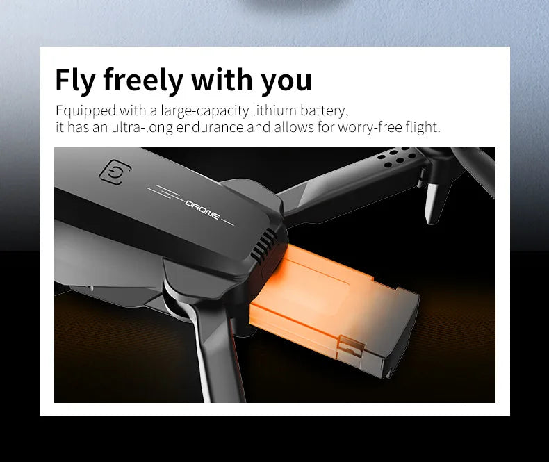 Foldable Four - Axis Drone with 360° Roll Feature - Dual Camera, Optical Flow Hover, Six - Axis Gyroscope & One - Click Landing