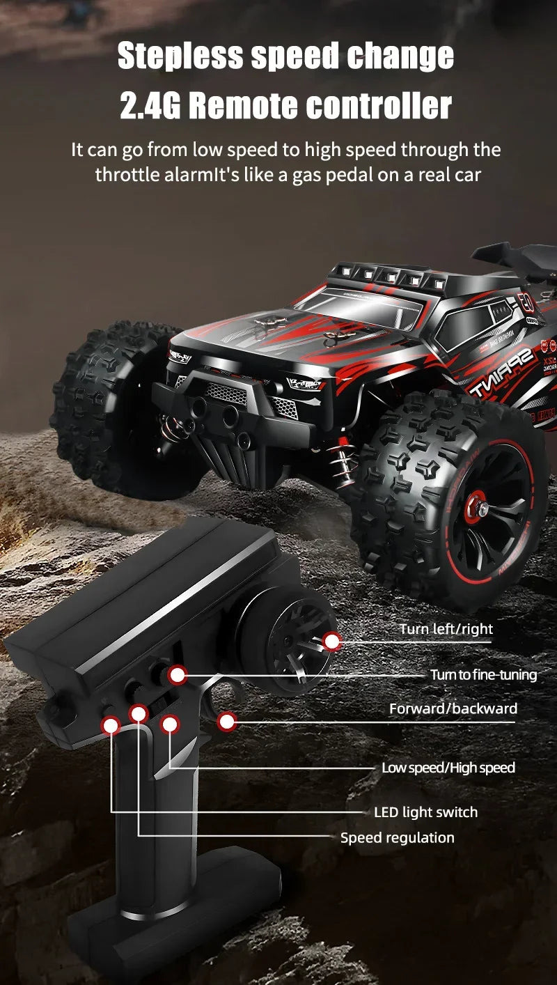 RC Car 1/14 4WD 2.4G Remote Control Car 550 Carbon Brush Strong Motor Drift Off-Road Desert Racing Car Remote Truck Toys