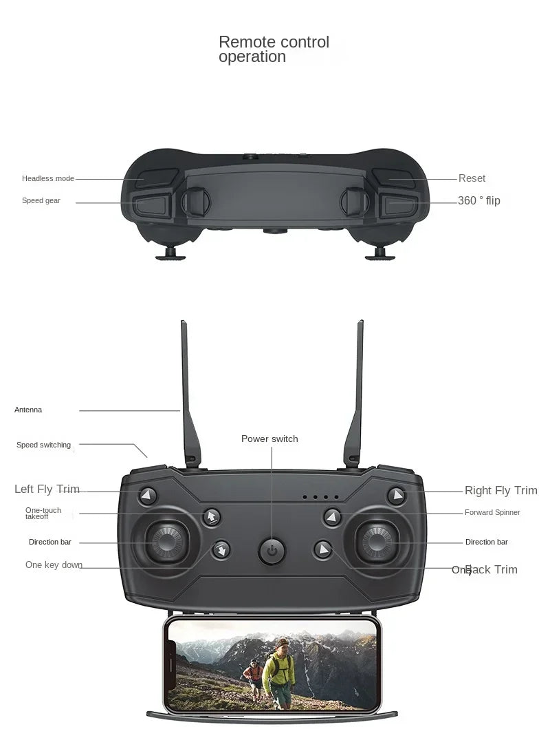 Drone E88 Pro Drone Aerial Photography High Definition 4k Dual Camera Quad Axis Remote Control Aircraft Children's Toys