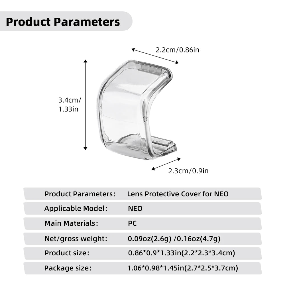 Lens Cover for DJI Neo Drone Gimbal Protector Cap Drone Replacement Part Anti-collision Dustproof Drone Accessories