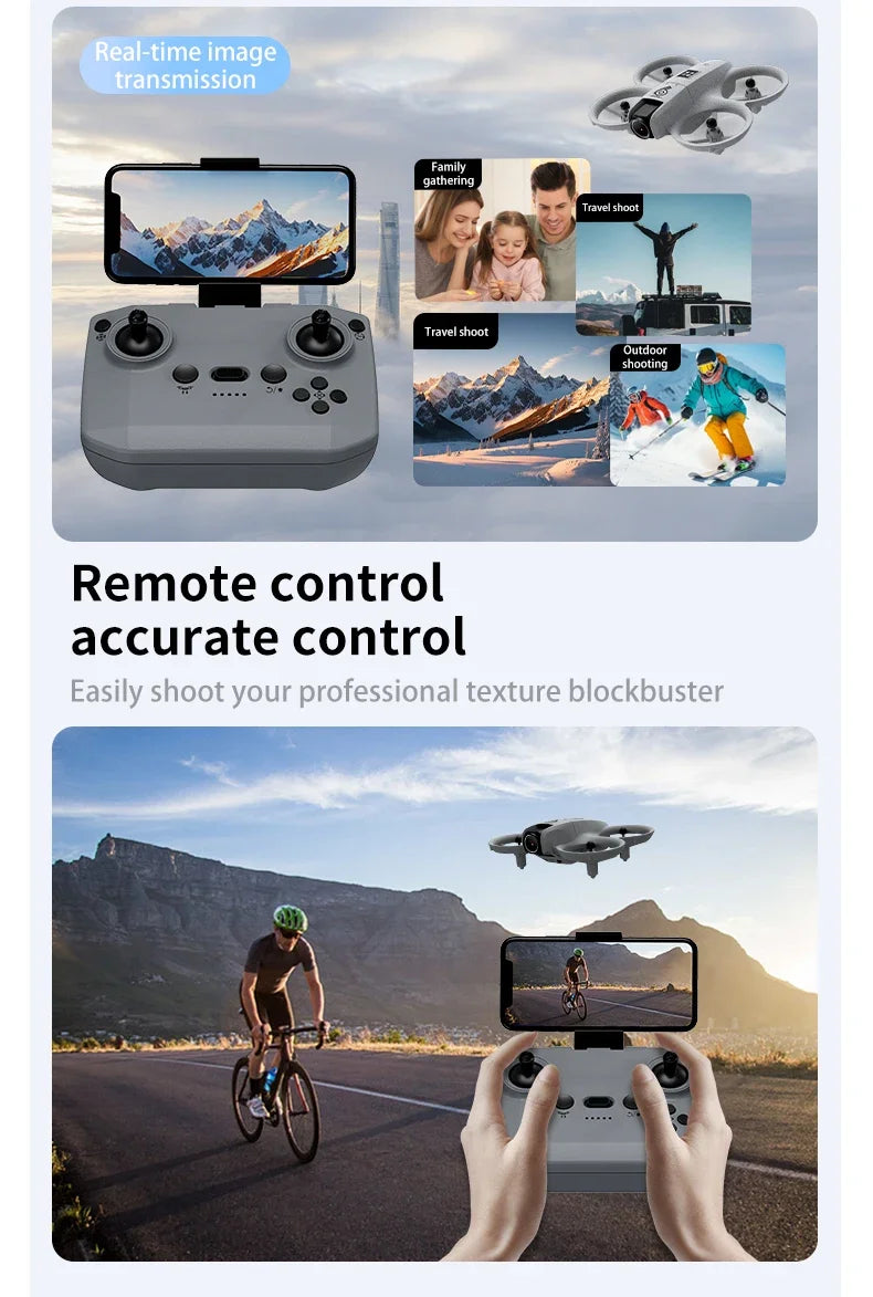 CZ06 Mini RC Quadcopter Drone - 480P HD Dual Camera, Obstacle Avoidance, Optical Flow, Cool Lights - Perfect Toy Gift for Kids