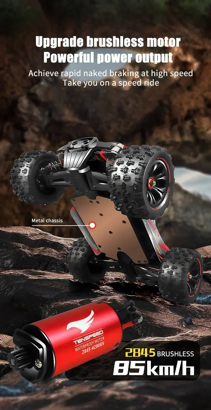 RC Car 1/14 4WD 2.4G Remote Control Car 550 Carbon Brush Strong Motor Drift Off-Road Desert Racing Car Remote Truck Toys