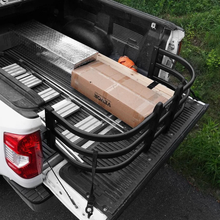 Truck Bed Extender Aluminum Retractable Tailgate Extender 51.664 Adjustable Length Fits for Ridgeline Tacoma Gladiator Colorad