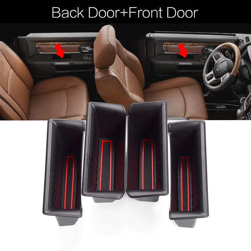 Car Front Door Handrail Sort Out Storage Box Auto Interior Accessories Silicone Anti-Slip Mat For Dodge Ram 1500 2019 2020 2021