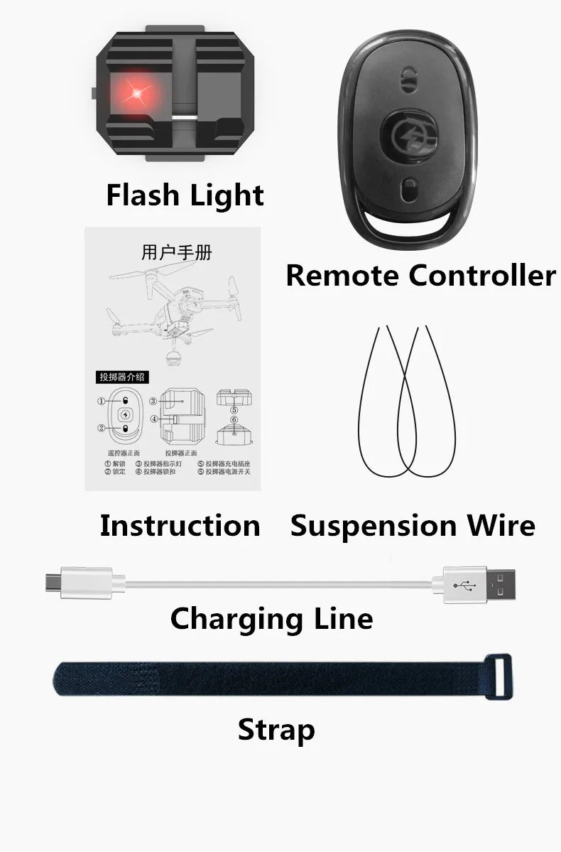 Drone Airdrop Thrower System 2.4G Remote Control General Payload Delivery Thrower Air Dropper Device Camera Drones Accessories