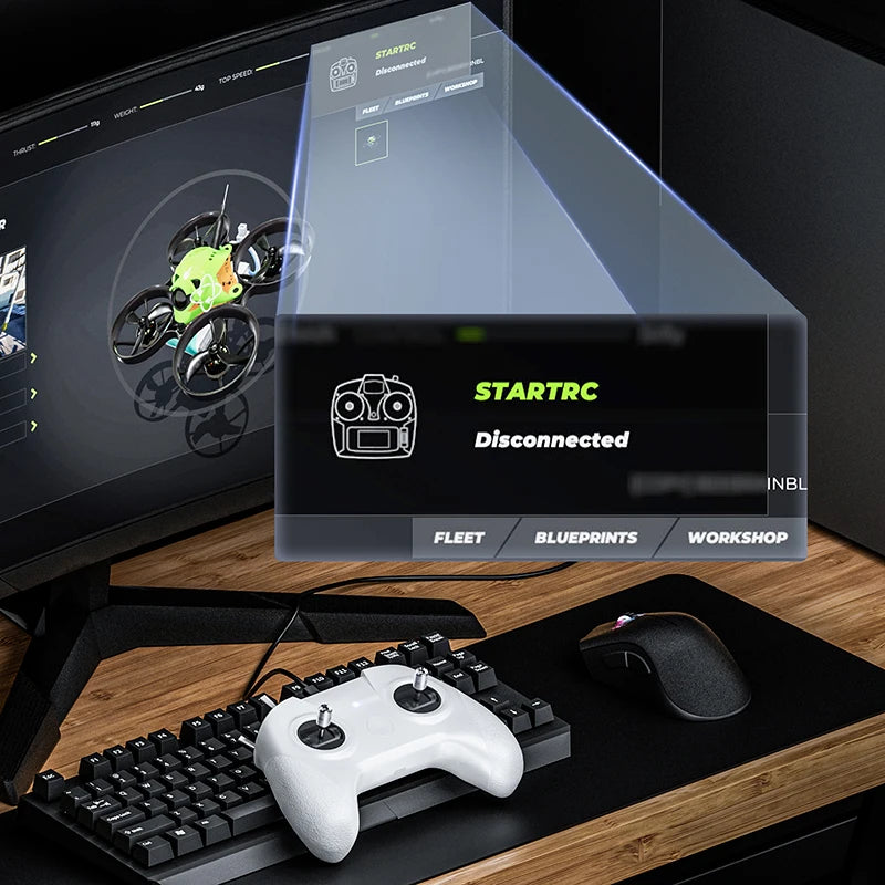 Drone Training Simulator Remote Control Handle FPV Drone 8CH Flight Simulator Controller Mode 1/2 DJI DRL Liftoff Accessories