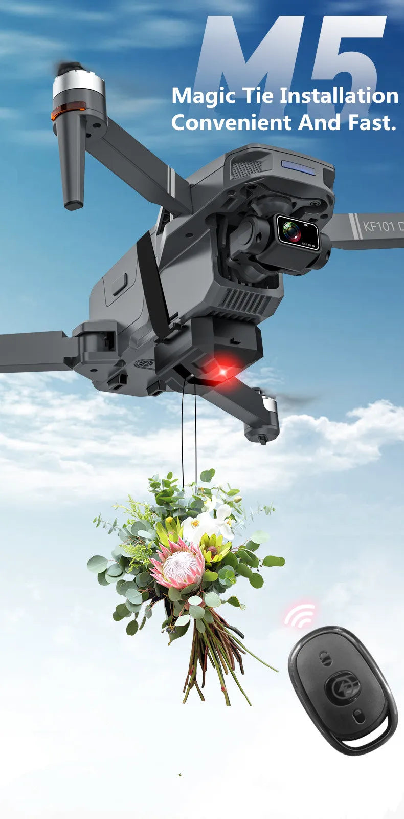 Drone Airdrop System for DJI Mini 3 Pro/Mini 3/ Mini 2 SE/Mavic 2/2S /Phantom 3 4/4 Pro for Wedding Scene Fishing Bait Rescue