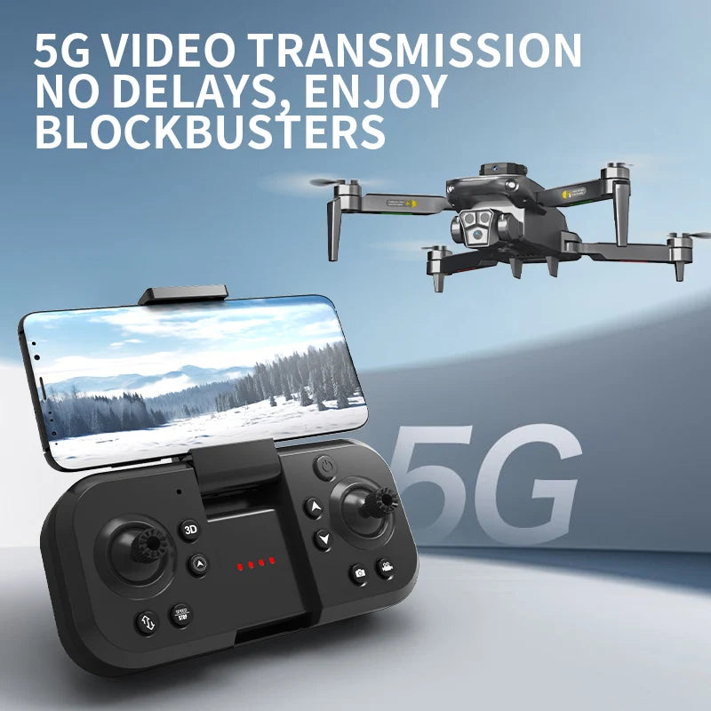 DWI D26 Rc drone  three-camera professional photography height-fixing obstacle avoidance brushless helicopter foldable quadcopte
