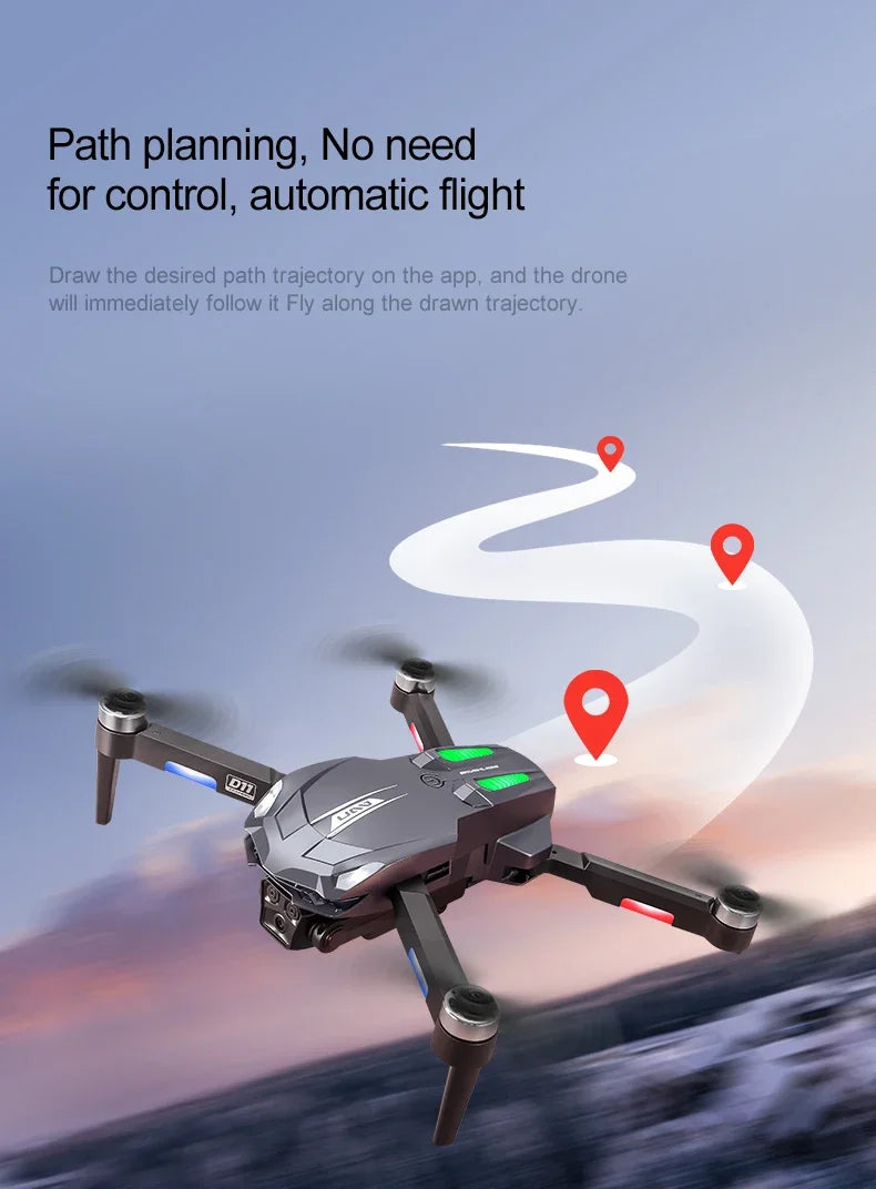 VIVO D11 Drone 8K Aerial HD Gradient Flowing Light Dual-Camera Omnidirectional Obstacle Avoidance Brushless Motor GPS UAV