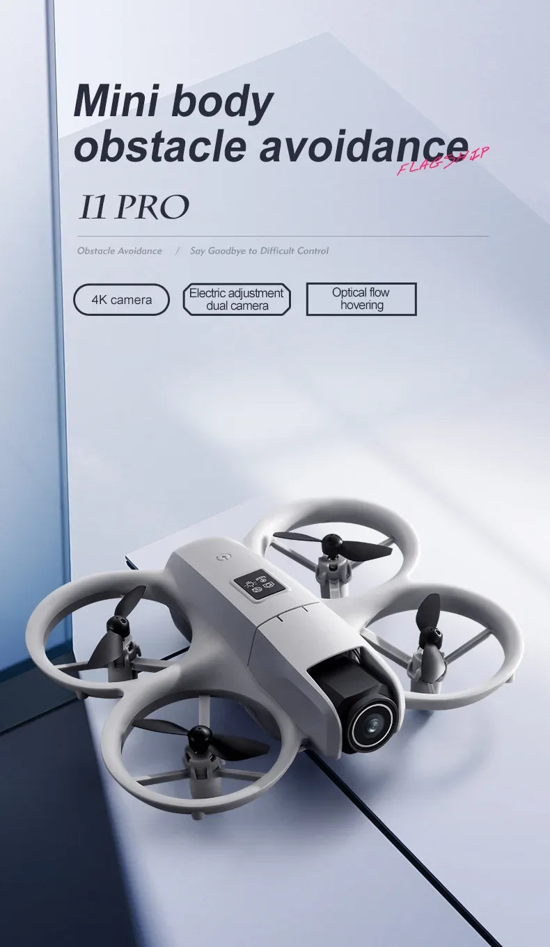 I1PRO Rc Drone 4K Aerial Photography Machine Dual Camera HD Quadcopter Five-side Obstacle Avoidance Foldable Drone RC Drone