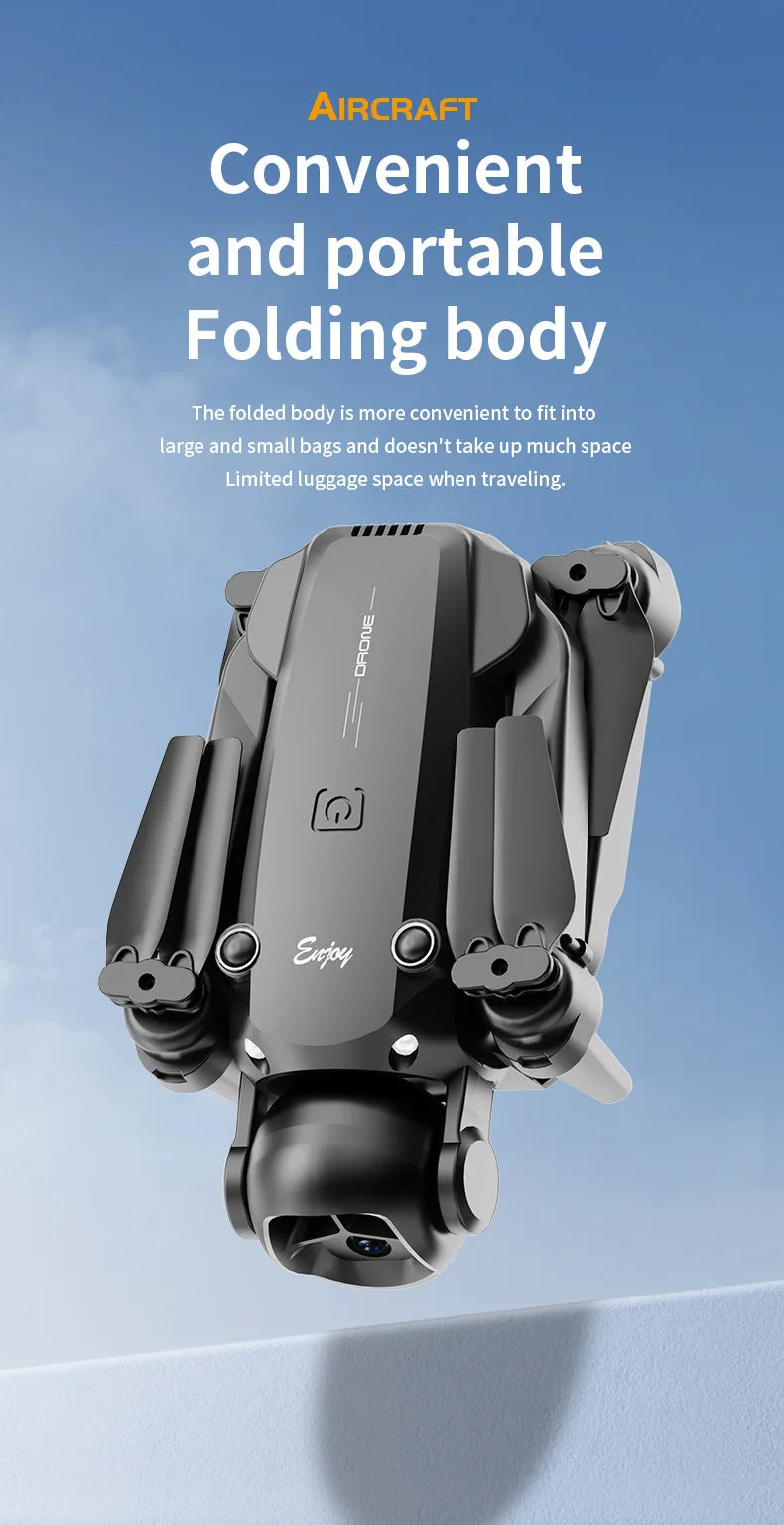 Foldable Four - Axis Drone with 360° Roll Feature - Dual Camera, Optical Flow Hover, Six - Axis Gyroscope & One - Click Landing