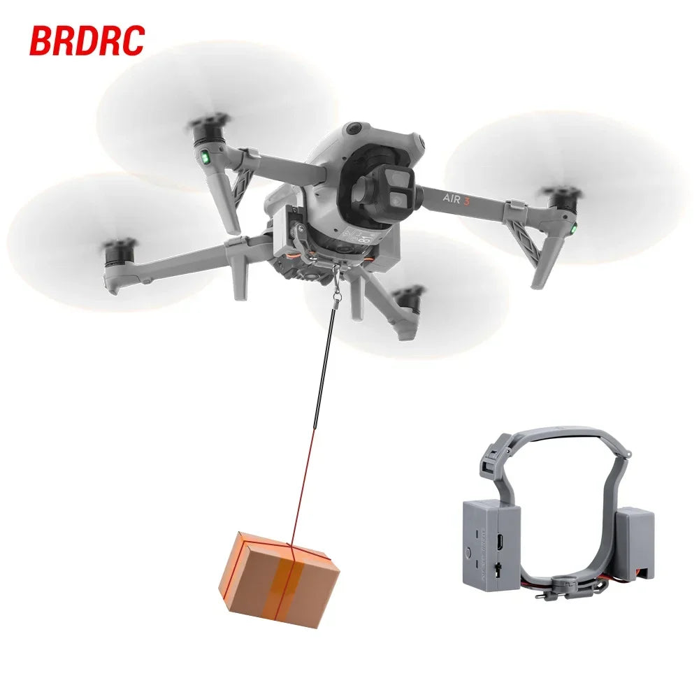 BRDRC Airdrop System for DJI Air 3S/Air 3 Drone Fishing Bait Wedding Ring Gift Deliver Life Rescue Thrower Drone Accessories