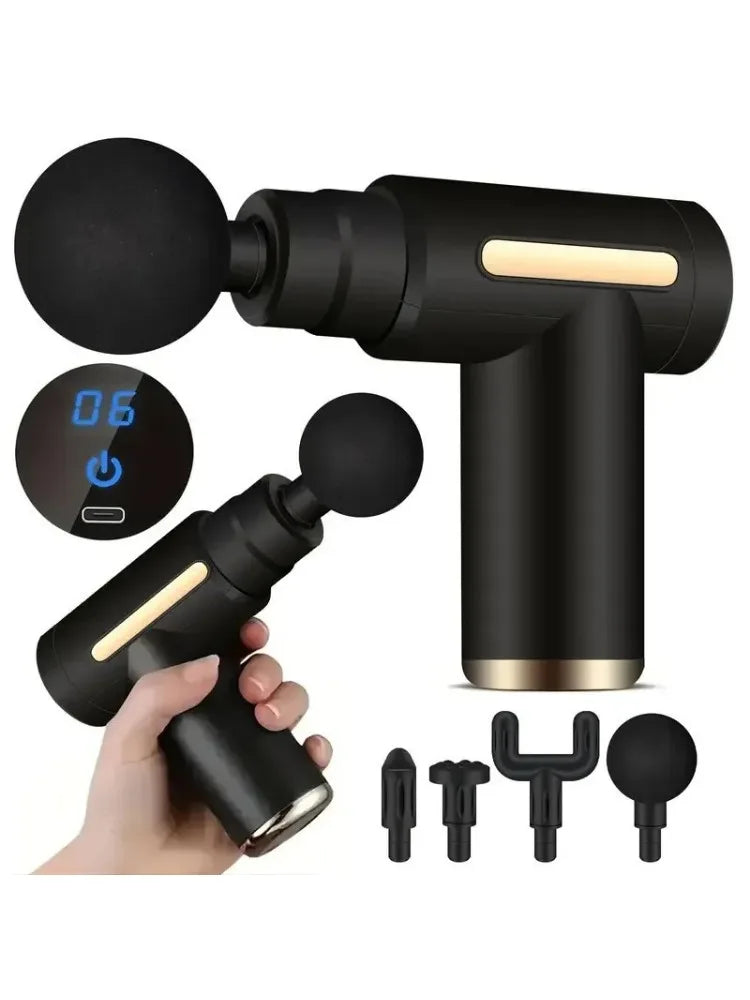 USB Mini Massage Gun Fascia Machine Muscle Relaxation Vibrating Gun Rod Massage Fitness Equipment Neck Grab Fascia Gun