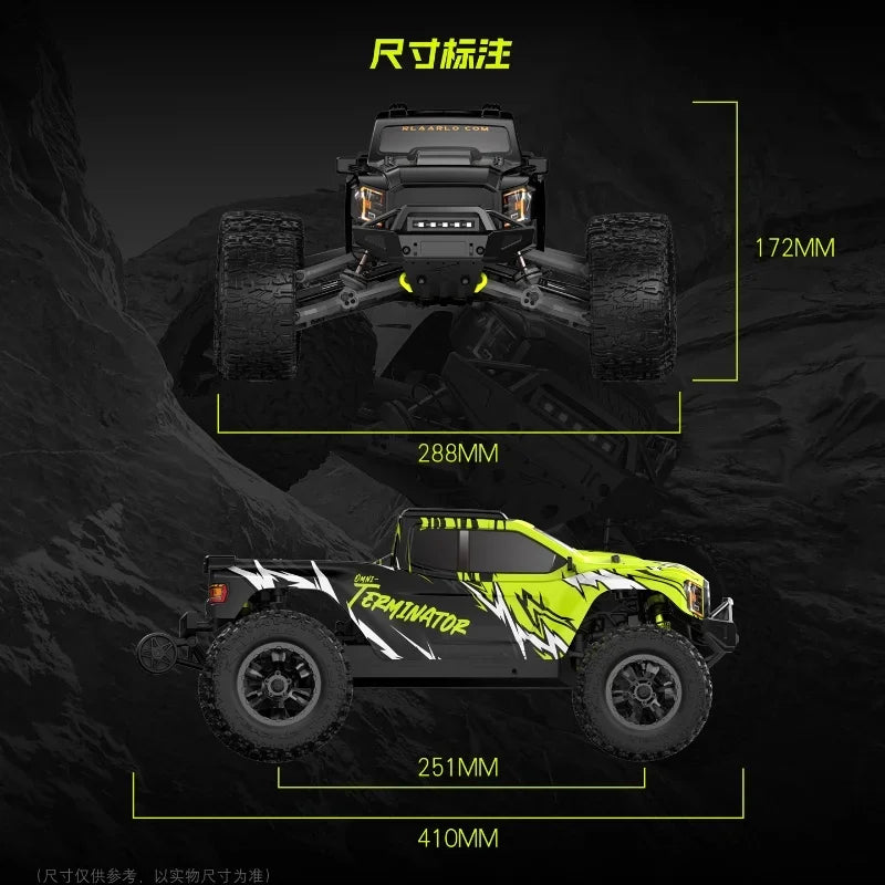 Ralaro All-around Terminator RC Remote-controlled Car with Four-wheel Drive for Racing