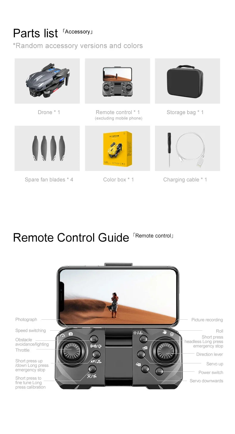 VIVO D11 Drone 8K Aerial HD Gradient Flowing Light Dual-Camera Omnidirectional Obstacle Avoidance Brushless Motor GPS UAV