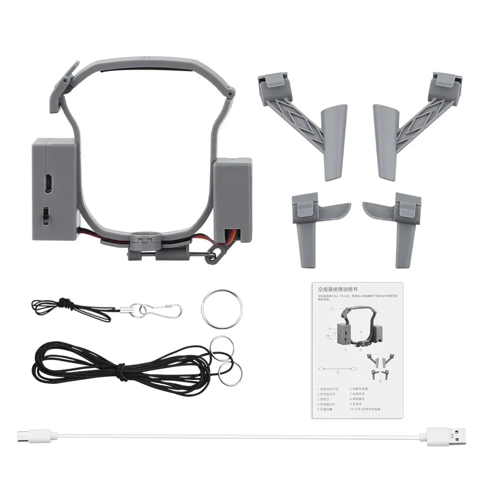 BRDRC Airdrop System for DJI Air 3S/Air 3 Drone Fishing Bait Wedding Ring Gift Deliver Life Rescue Thrower Drone Accessories