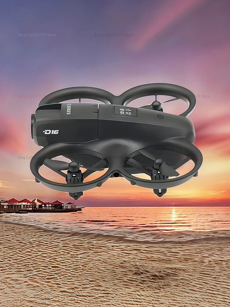 2025 NEW D16 Drone with 180° Electric Adjustable 8K HD Camera WiFi Light Flow Obstacle Avoidance RC Quadcopter Toy Gift for Kid