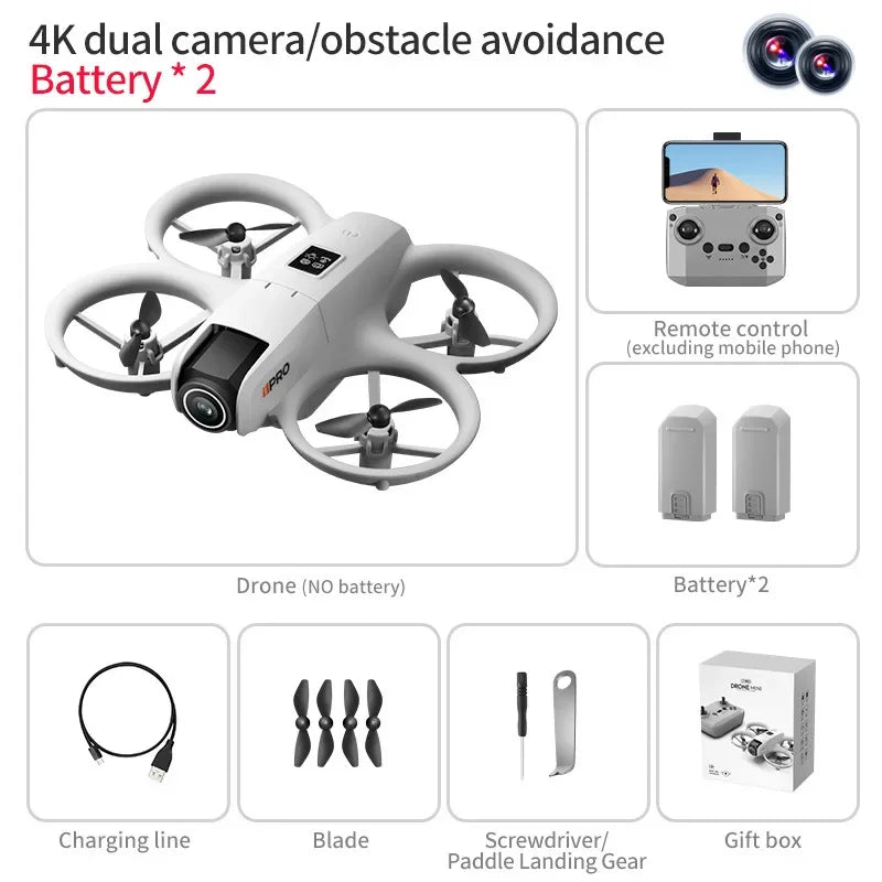 I1PRO Rc Drone 4K Aerial Photography Machine Dual Camera HD Quadcopter Five-side Obstacle Avoidance Foldable Drone RC Drone