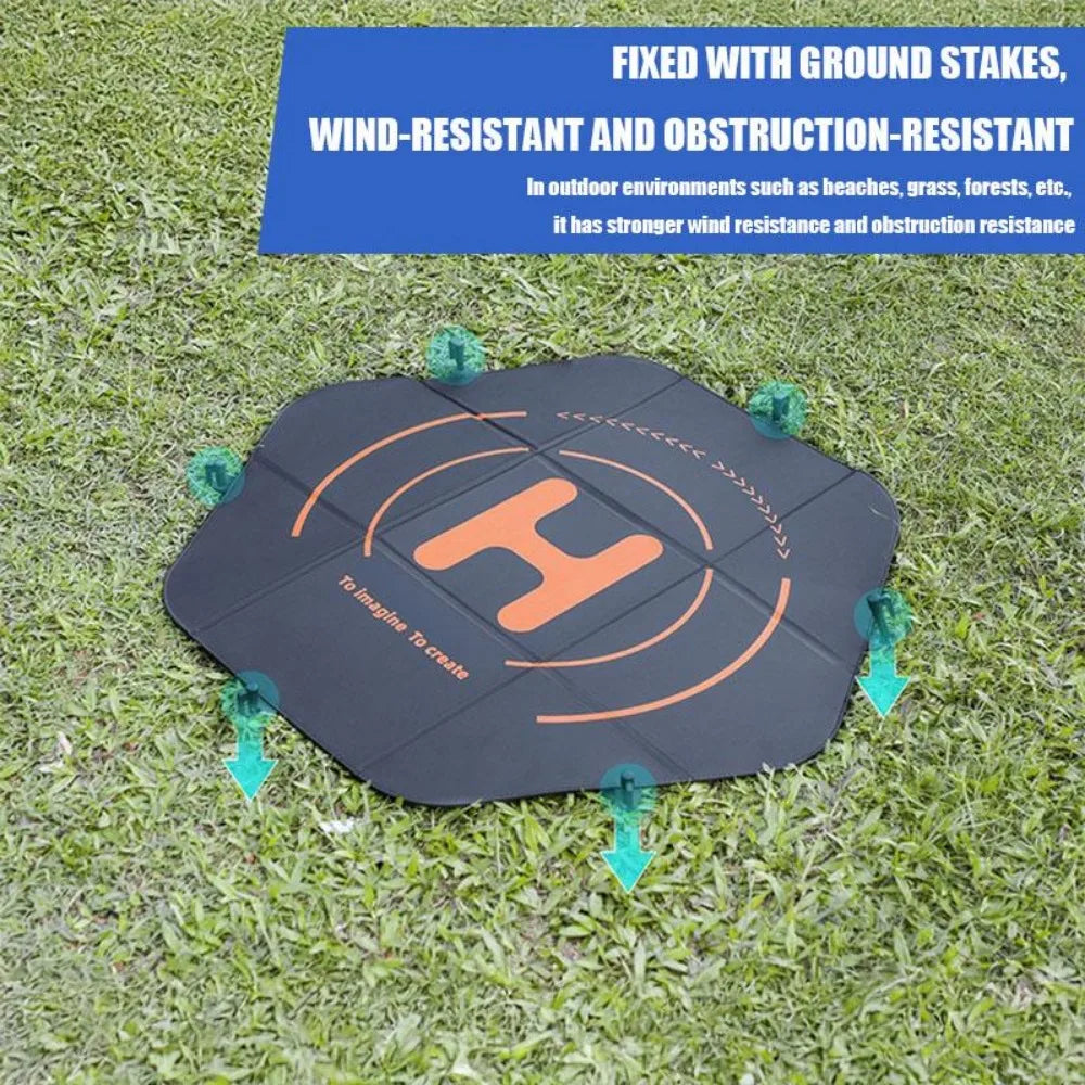 Volodymyr 80cm(31’’)  Drone Landing Pad Fast-Fold Double-Sided Waterproof for DJI Mavic 3 Pro/ Phantom 4 Pro/ Autel EVO II