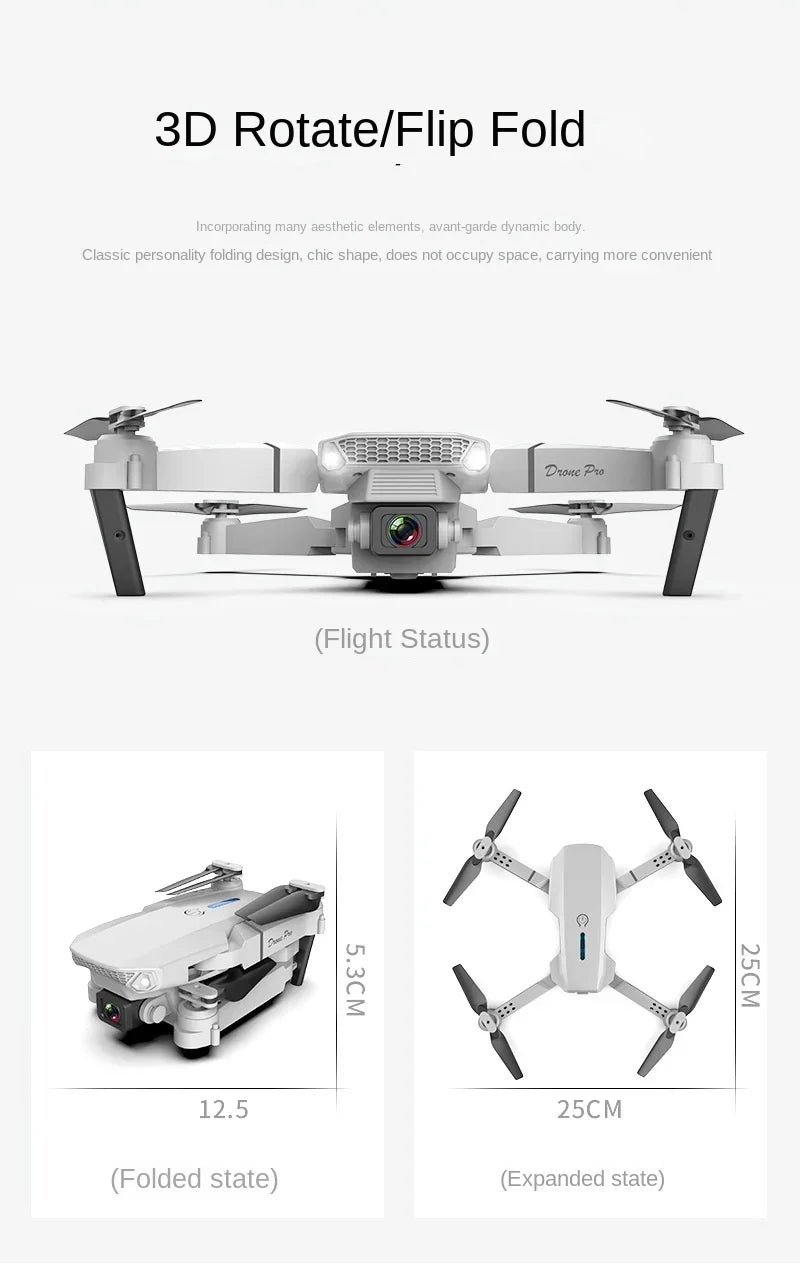 Drone E88 Pro Drone Aerial Photography High Definition 4k Dual Camera Quad Axis Remote Control Aircraft Children's Toys