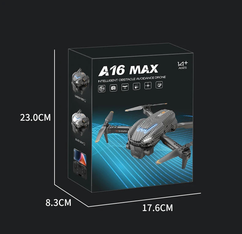 New A16 MAX 4K Drone With Camera 360° Obstacle Avoidance Drone GPS Smart Flying Drone Brushless motor tracking HD shooting drone