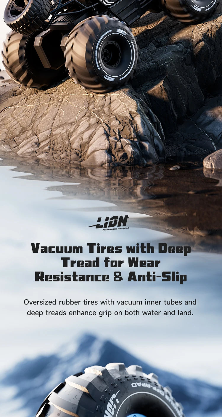 Gesture And Remote Control 50M Range Amphibious RC Car Gift For Kids Ages 3 4 5 6 7 All Terrain Adventure Vehicle