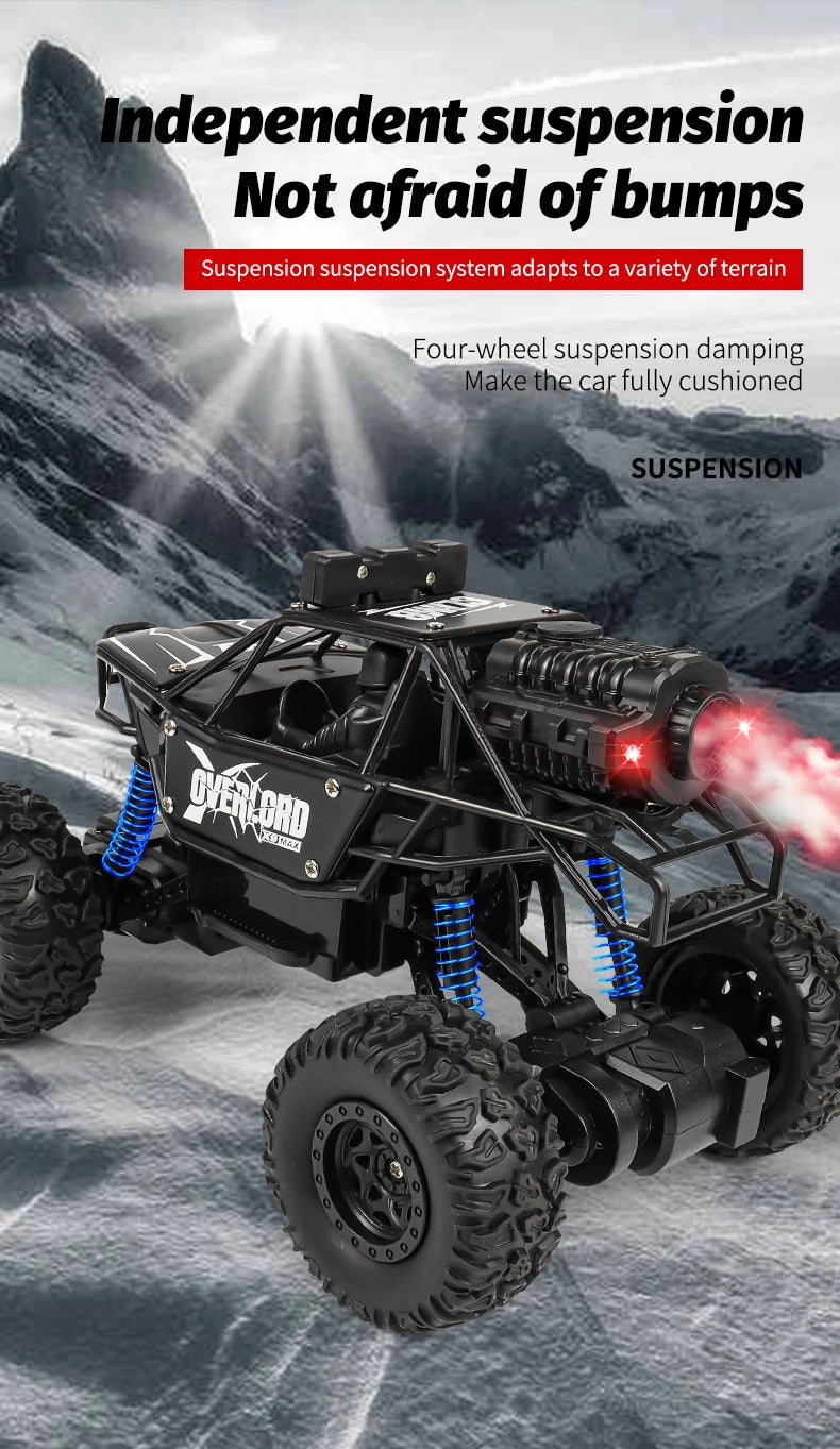 2025 NEW Remote Control Car 1:18 Off Road RC Buggy Truck with LED Lights for Kids Boy Girl Toy Gift Indoor Outdoor Racing Drifts