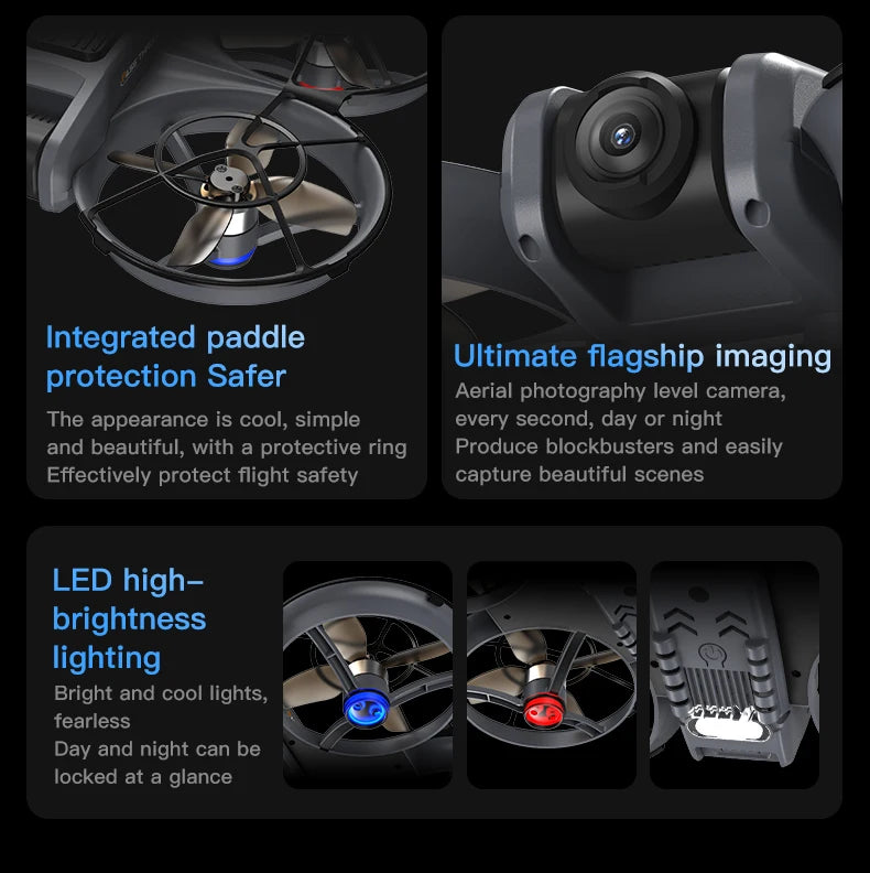 NEW X226 Drone VR Remote Control Brushless Dual Image Transmission HD Aerial Optical Flow Hover Obastacle Avoidance UAV Boys Toy