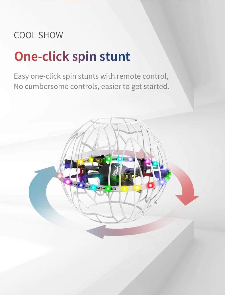 4DRC V49 Drone for Soccer Competition WiFi Fpv Obstacle Avoidance Helicopter Fixed Height RC Flying Ball Toys Starter Gifts