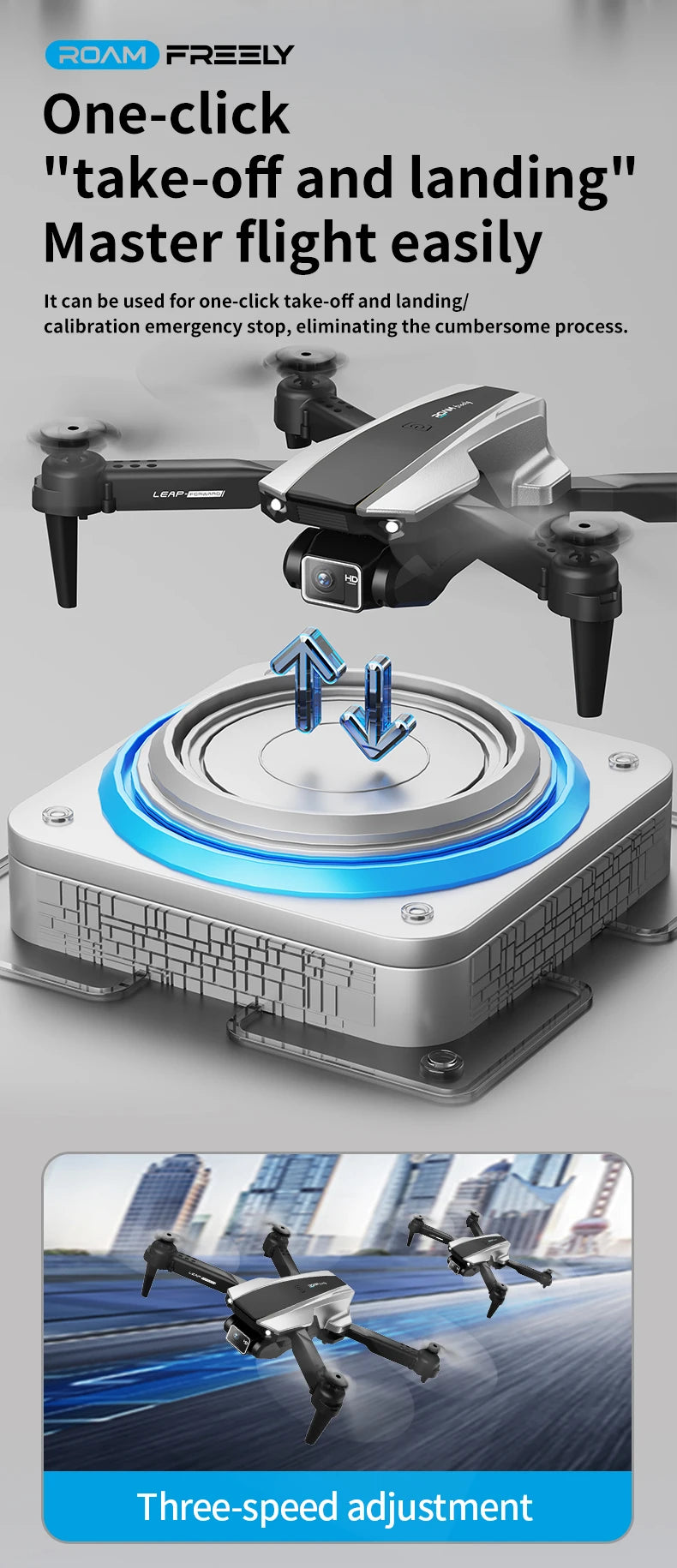 H30 Drone: Optical Flow Enabled, Foldable Quadcopter, Dual-lens Aerial Photography Remote Control Aircraft Toy