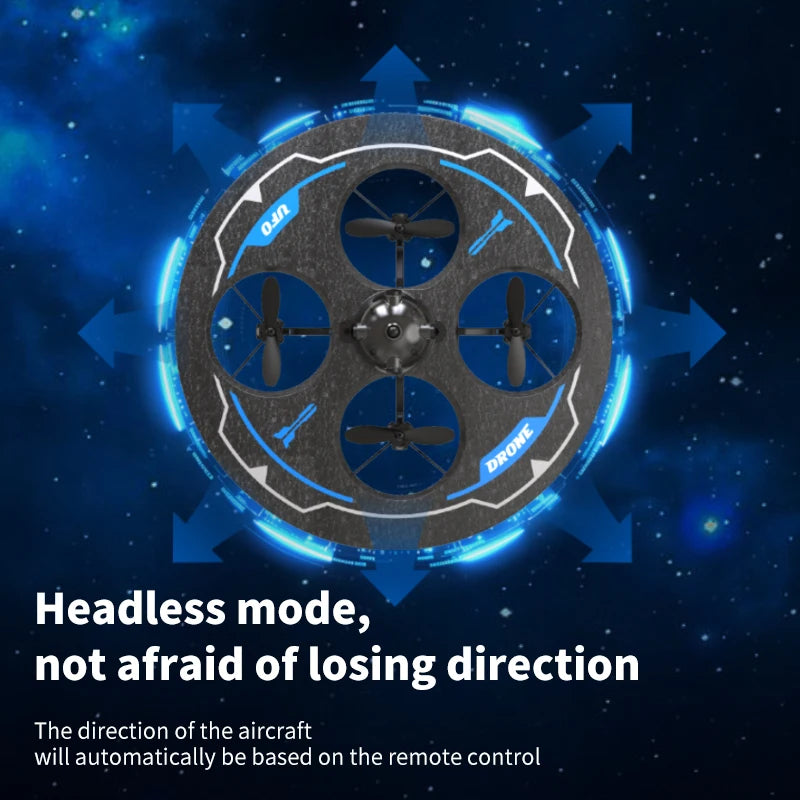 Drone with Camera Foam UAV Ufo Intelligent Obstacle Avoidance Aerial Aircraft 2.4G 4CH Mini RC Helicopter Dron Toys for Kids