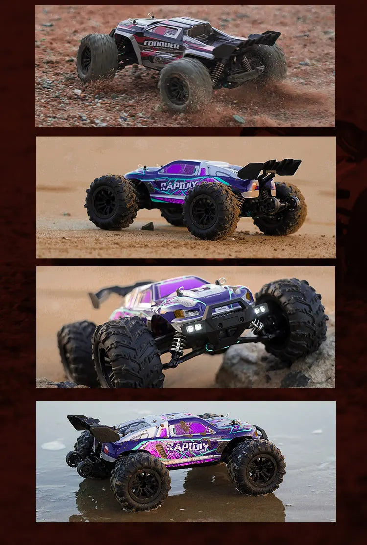 50KM/H RC Car With LED Lights 2.4G Radio Remote Control Cars Buggy Off-Road Control Trucks Boys Toy for Children VS WLtoy 144001