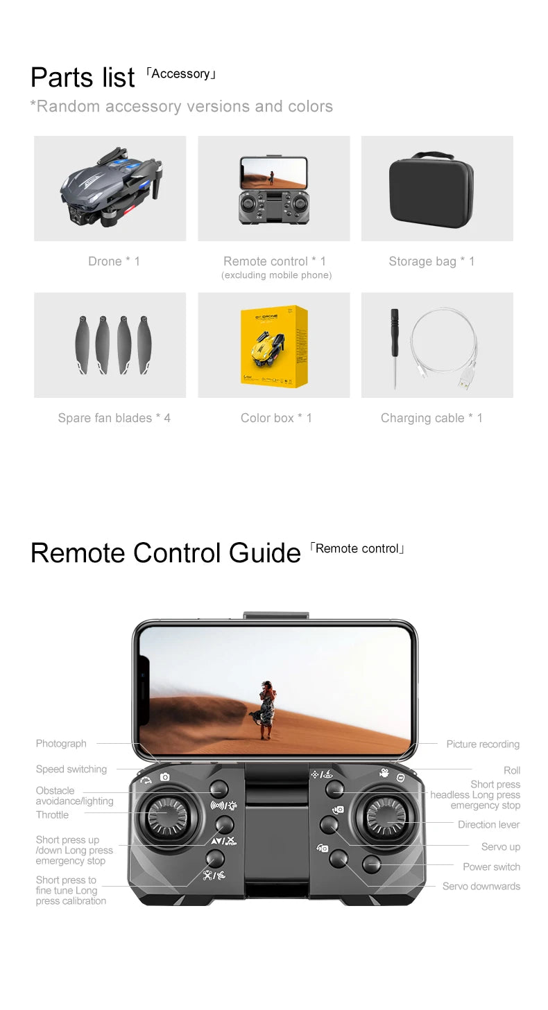 Xiaomi D11 Drone 8K Aerial HD Gradient Flowing Light Dual-Camera Omnidirectional Obstacle Avoidance Brushless Motor GPS UAV