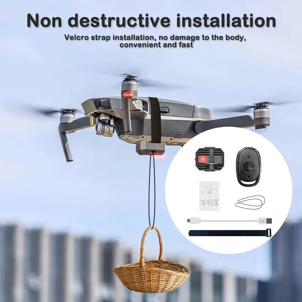Universal Airdrop System For for DJI Mini 3 Pro / for Air 2S / for X8SE Drone Accessories Gift Thrower Fishing Delivery Device