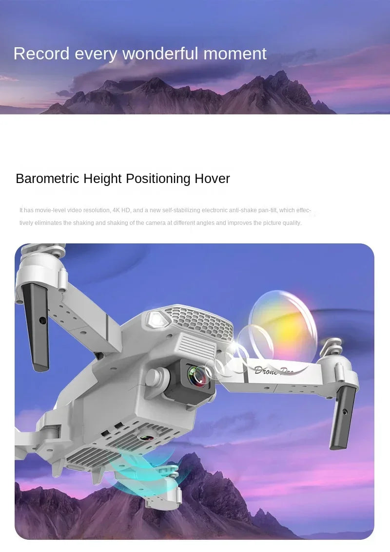 Drone E88 Pro Drone Aerial Photography High Definition 4k Dual Camera Quad Axis Remote Control Aircraft Children's Toys