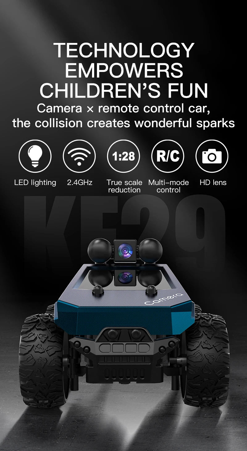 Rc Car with Camera High-Speed Climbing Car Wifi Picture 1:28 Remote Control Off-Road Vehicle Real-Time Transmission Xmas Gift