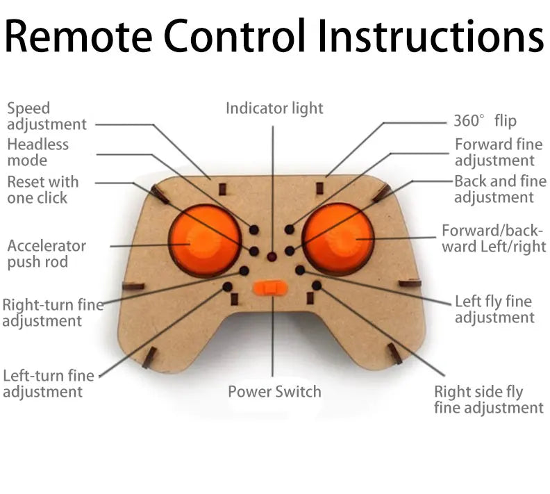 Wooden Drone  DIY kit Wooden assembled  Remote control toy fixed kit Remote Controlled Toys diy kit Training quadcopters