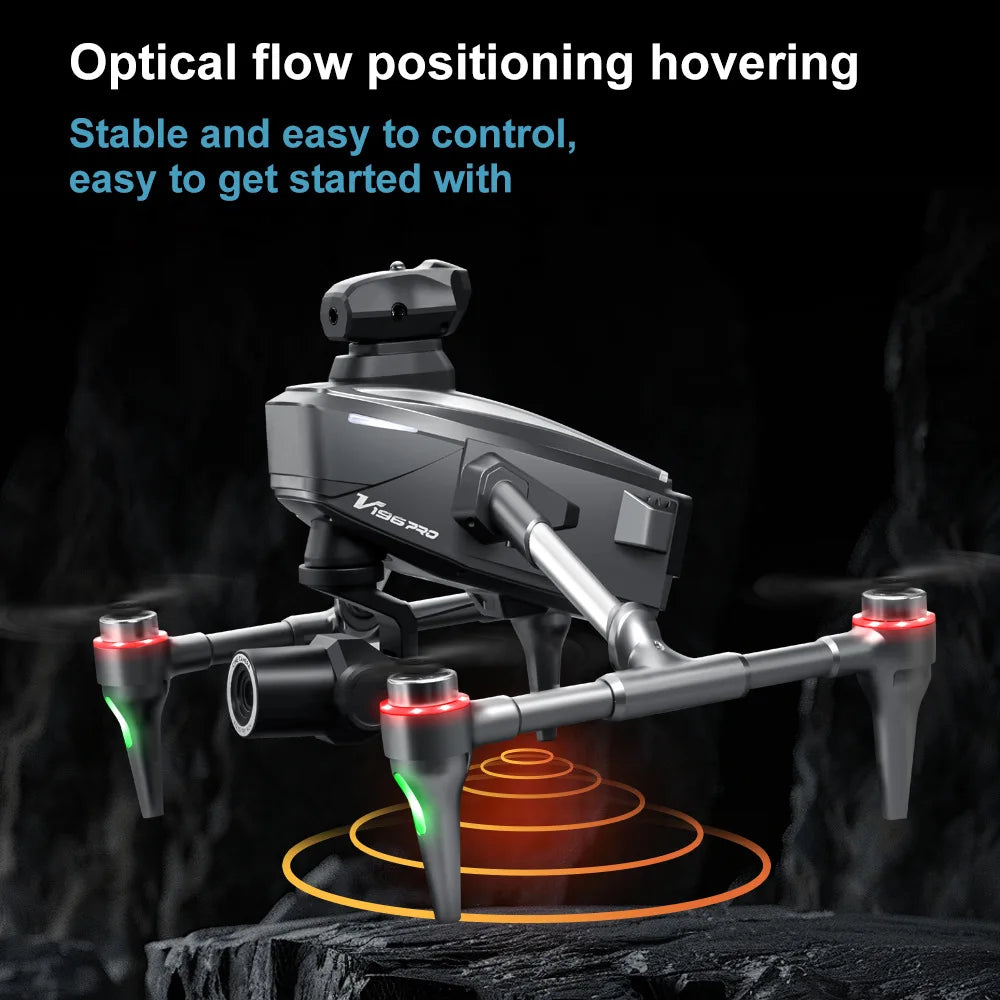 2025 V196 Automatic Obstacle Avoidance Drone 8K HD Camera Aerial Photography WIFI Optical Localization Brushless Drone Gift toys
