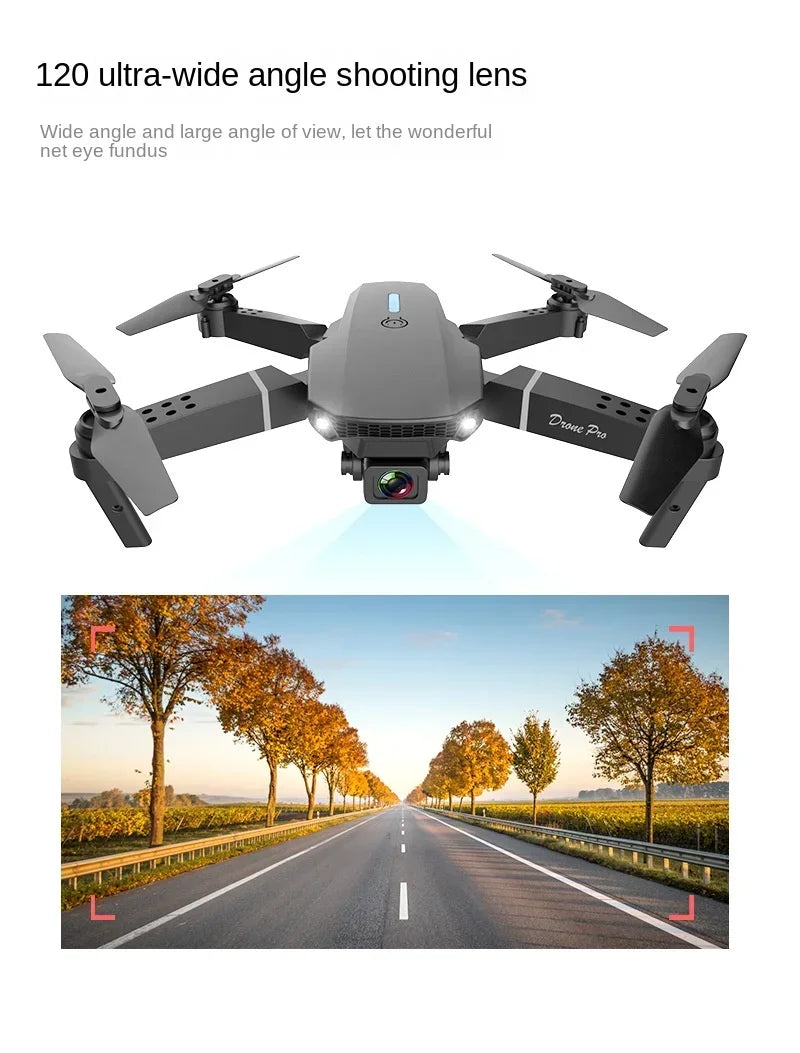 Drone E88 Pro Drone Aerial Photography High Definition 4k Dual Camera Quad Axis Remote Control Aircraft Children's Toys