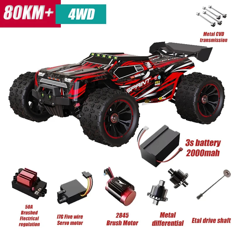 RC Car 1/14 4WD 2.4G Remote Control Car 550 Carbon Brush Strong Motor Drift Off-Road Desert Racing Car Remote Truck Toys