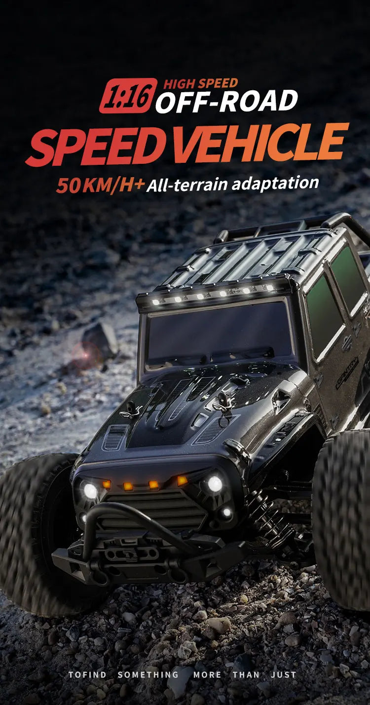 50KM/H RC Car With LED Lights 2.4G Radio Remote Control Cars Buggy Off-Road Control Trucks Boys Toy for Children VS WLtoy 144001