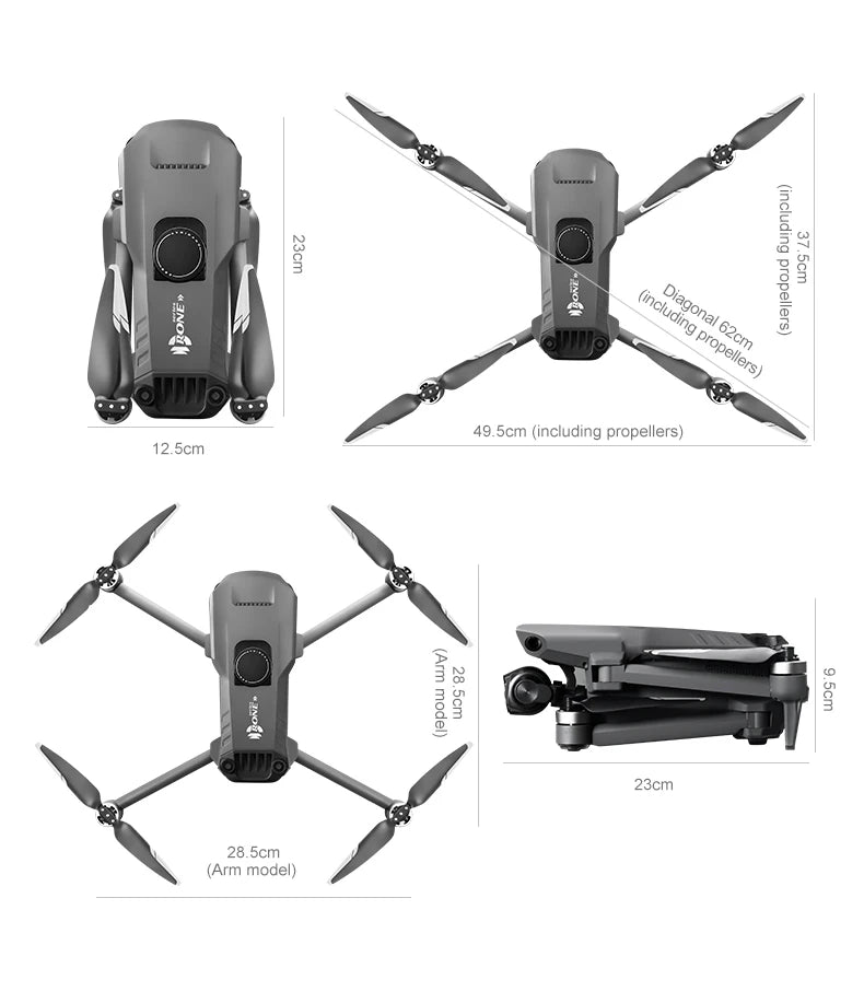 ZLL D12 Drone With 8K HD Camera Screen Remote GPS 360° Obstacle Avoidance 5G Wifi FPV Brushless Motor RC Dron Load capacity 500g